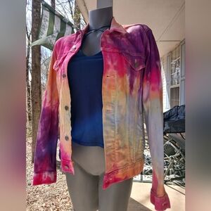 Old Navy Colorful Tie-Dye Jean Jacket, Wms.sz S